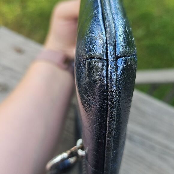 Brighton Metallic Blue Crossbody Bag - Picture 7 of 8